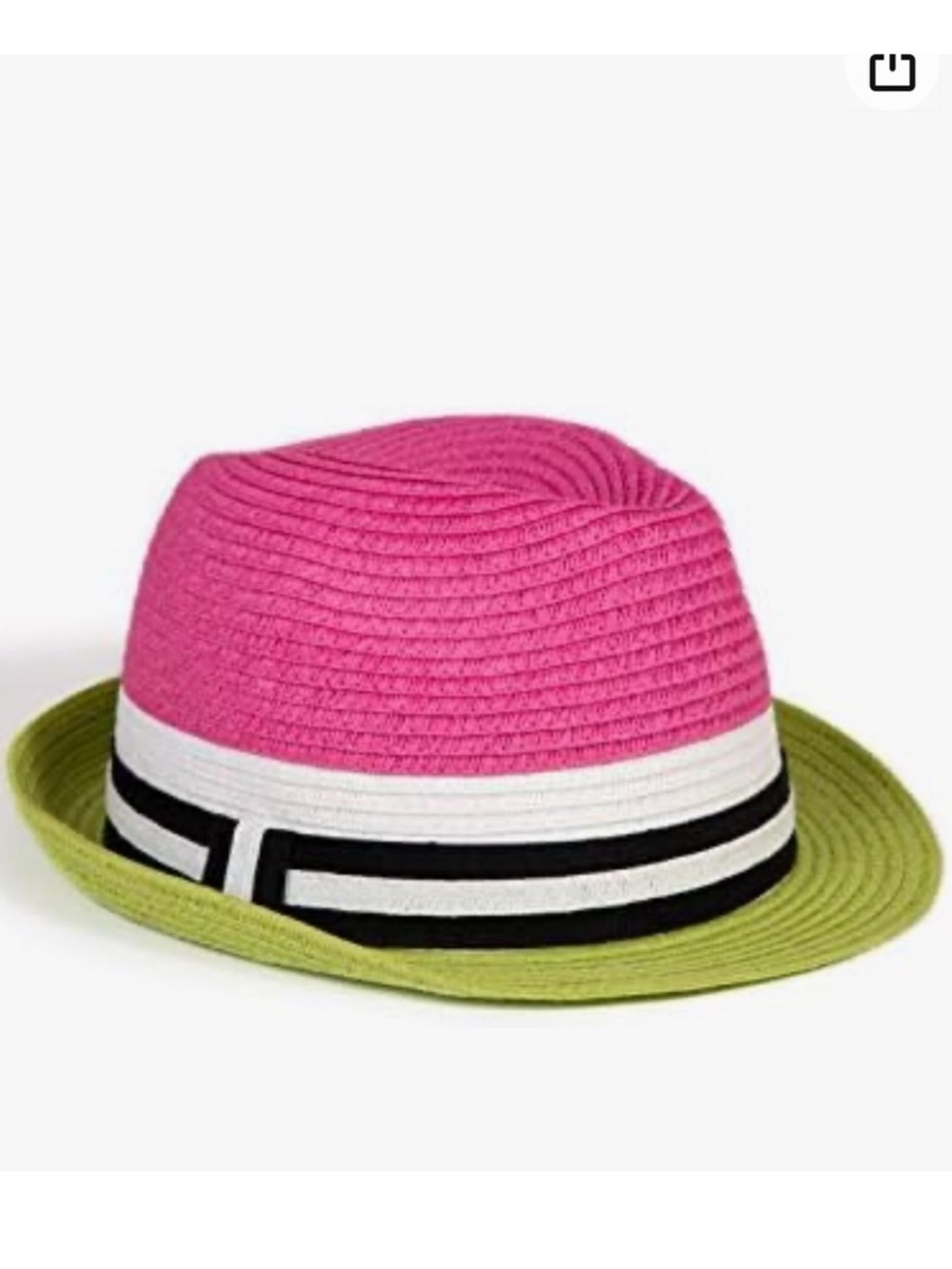 Kids Pink & Green Watermelon Straw Backpack and Adjustable Hat Set - Sz 3-5T - Picture 3 of 14